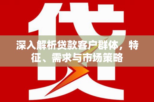 路环岛深入解析贷款客户群体，特征、需求与市场策略