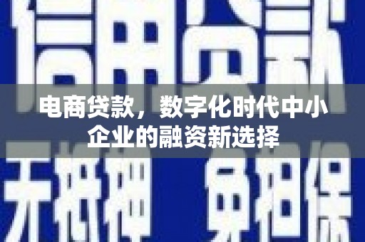 路环岛电商贷款，数字化时代中小企业的融资新选择