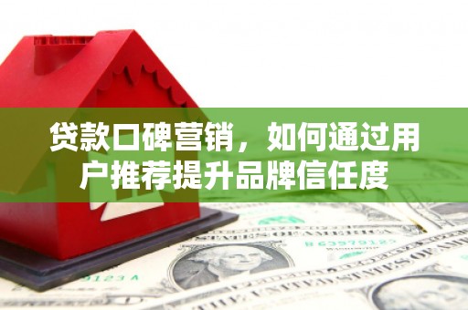 路环岛贷款口碑营销，如何通过用户推荐提升品牌信任度
