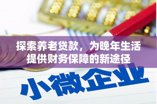 路环岛探索养老贷款，为晚年生活提供财务保障的新途径