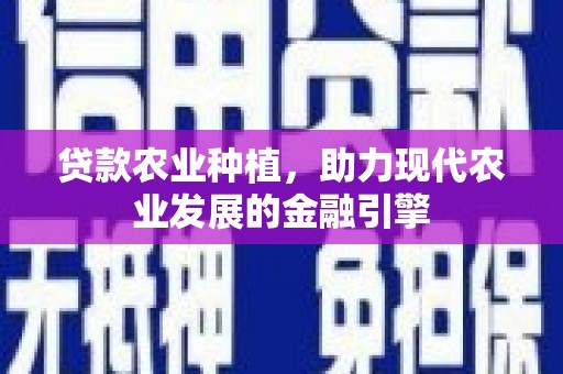 路环岛贷款农业种植，助力现代农业发展的金融引擎