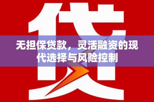 路环岛无担保贷款，灵活融资的现代选择与风险控制
