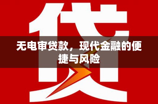 路环岛无电审贷款，现代金融的便捷与风险