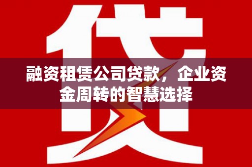 路环岛融资租赁公司贷款，企业资金周转的智慧选择