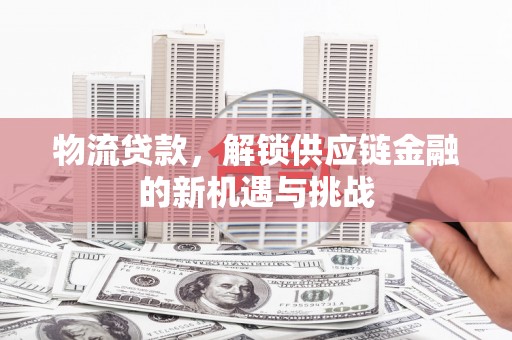 路环岛物流贷款，解锁供应链金融的新机遇与挑战