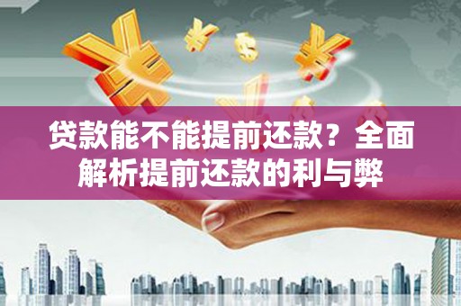 路环岛贷款能不能提前还款？全面解析提前还款的利与弊