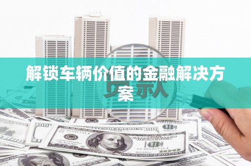 路环岛解锁车辆价值的金融解决方案