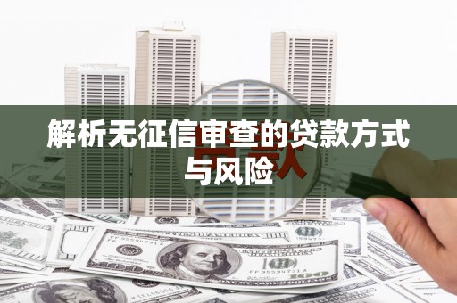 路环岛解析无征信审查的贷款方式与风险