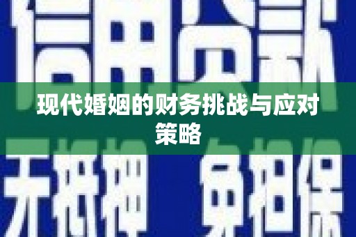 路环岛现代婚姻的财务挑战与应对策略
